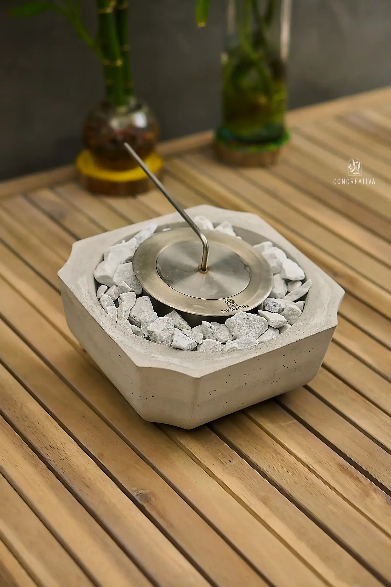 Chimenea Saturno Gris